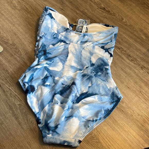 Calvin Klein One Piece SwimSuit New Deep Sea - Picture 2 of 3